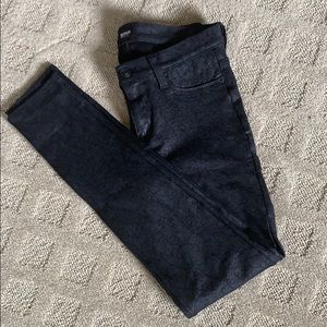 Hudson black “textured” skinny